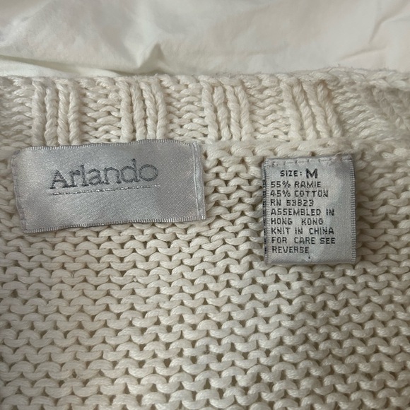 VINTAGE ARLANDO 90s Y2K Chunky Knit Oversized Floral Sweater Cotton M - Picture 6 of 12